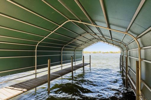 Premium boat slip, located on the end for easy access.