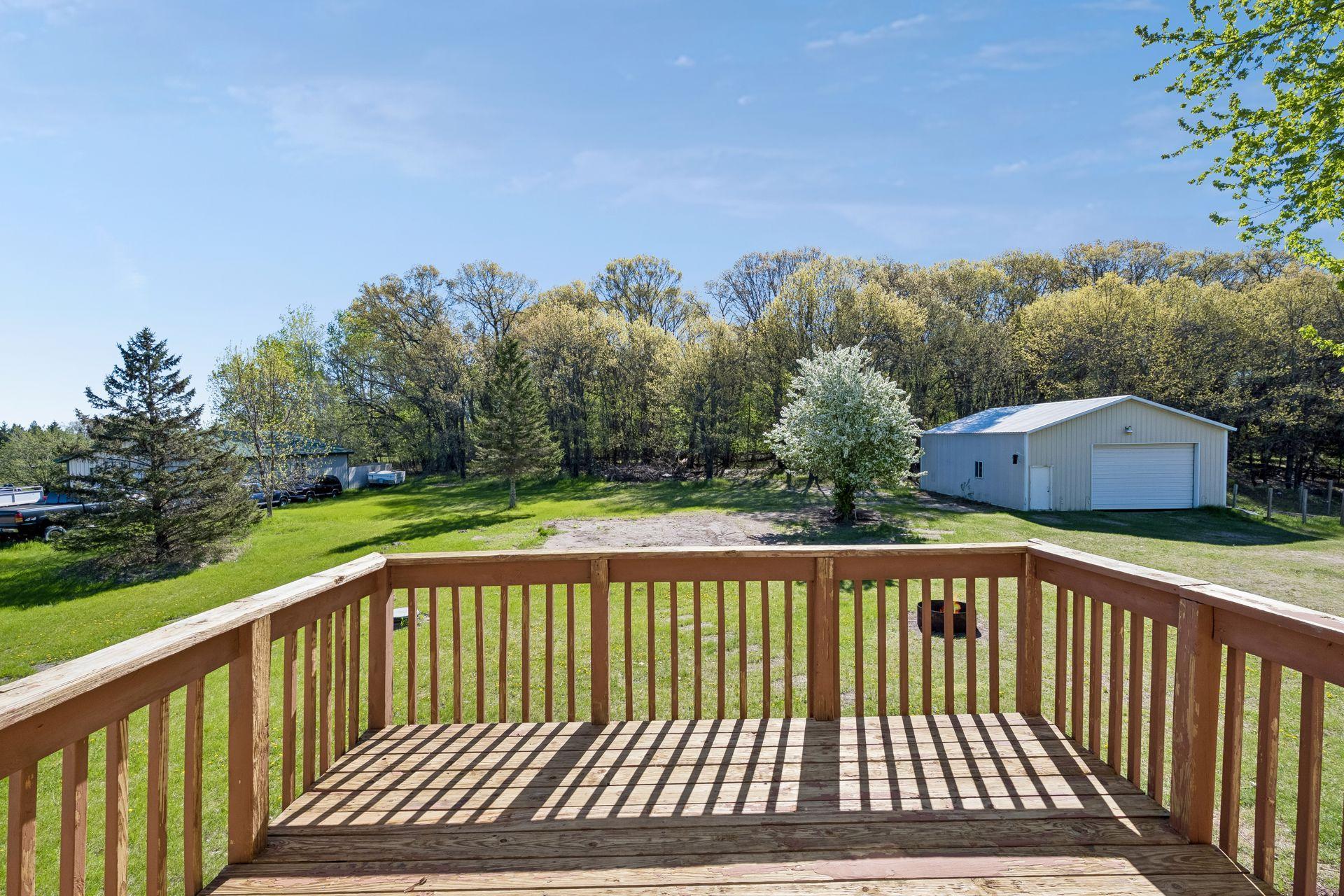Great deck overlooking the backyard