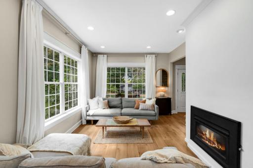 A look at the large picture windows in the second living room, filling the space with abundant natural light.