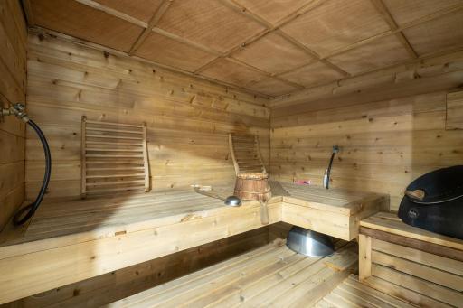 A relaxing private sauna, perfect for unwinding and recharging.