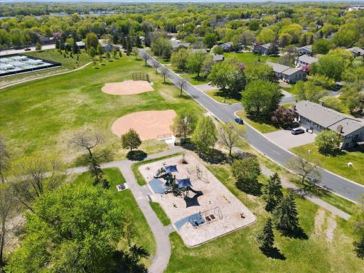 The large playground is the perfect space for kids to burn off some energy!