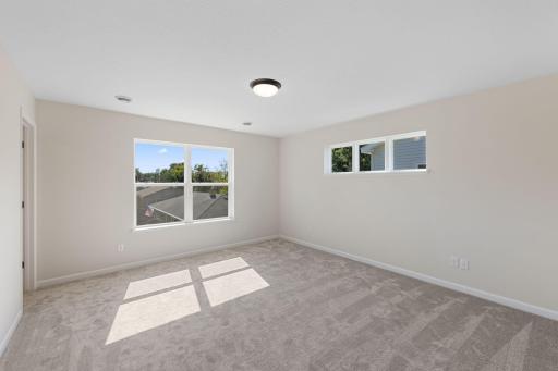 Owner's Suite features extra windows an blinds - for illustrative purposes only
