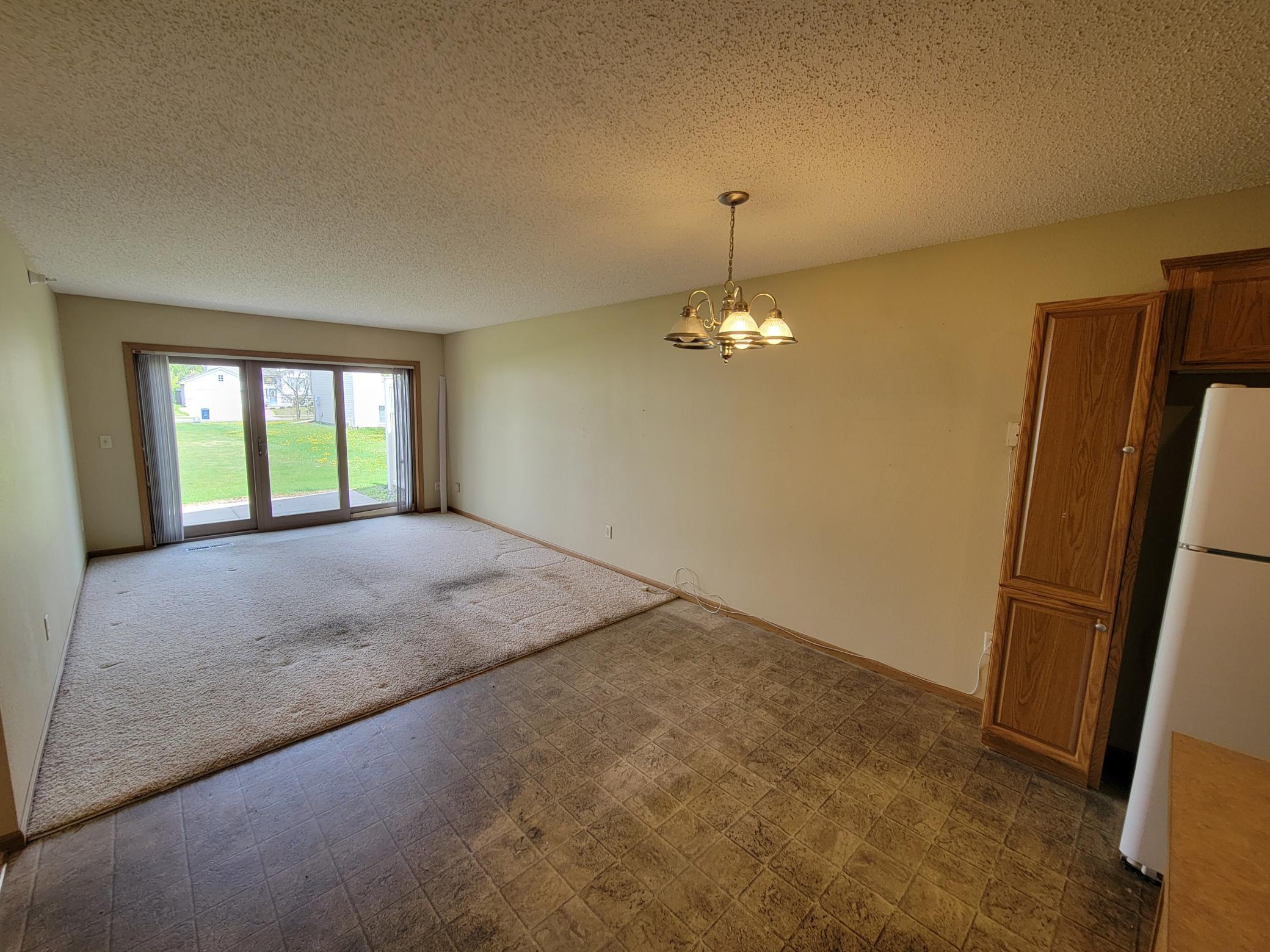 Patio doors let in lots of natural light