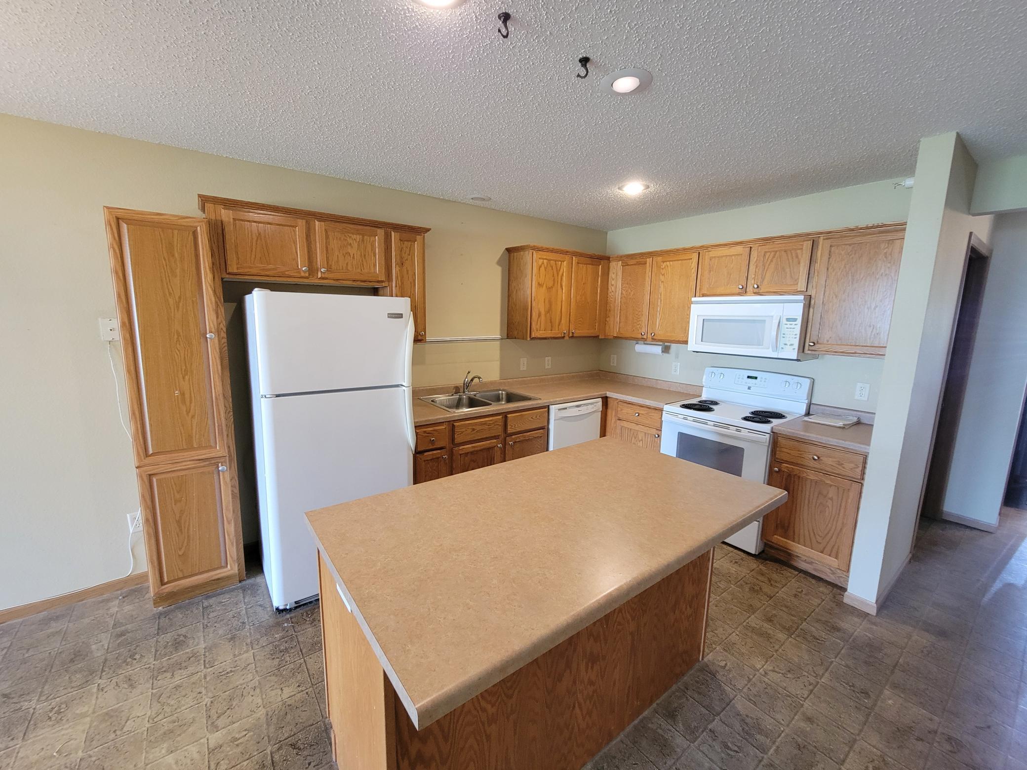 Bright kitchen with a breakfast island