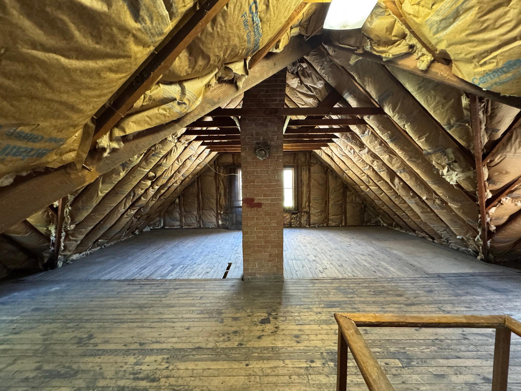 Walk up attic ready to finish
