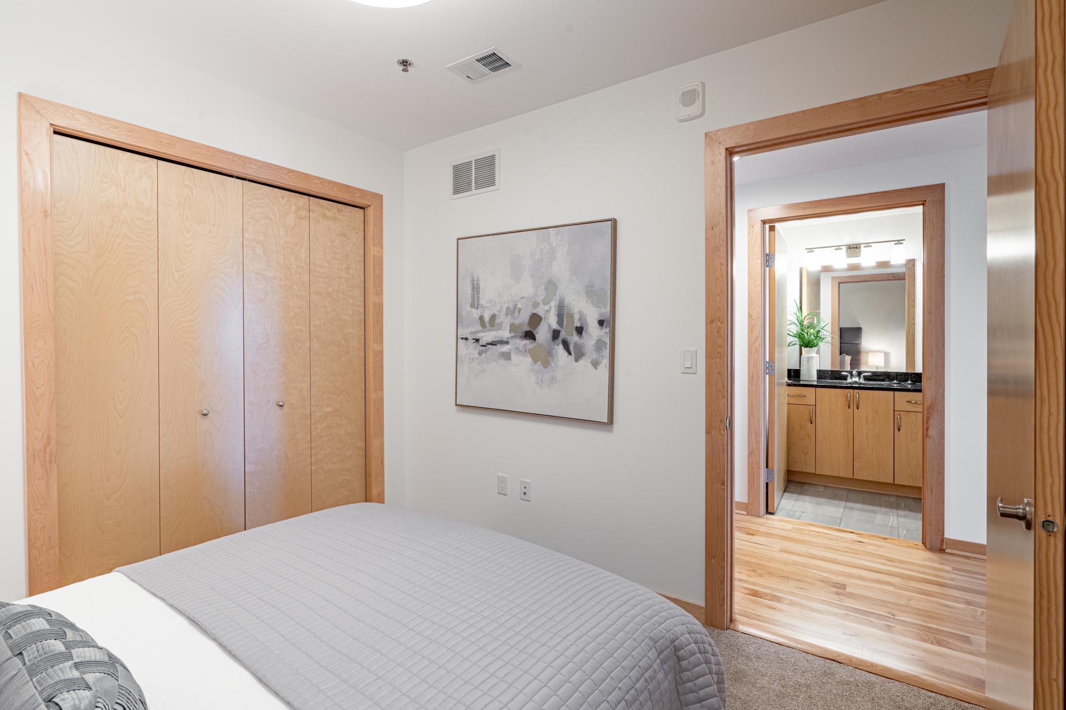 Bedroom #2 with View of Guest Bathroom