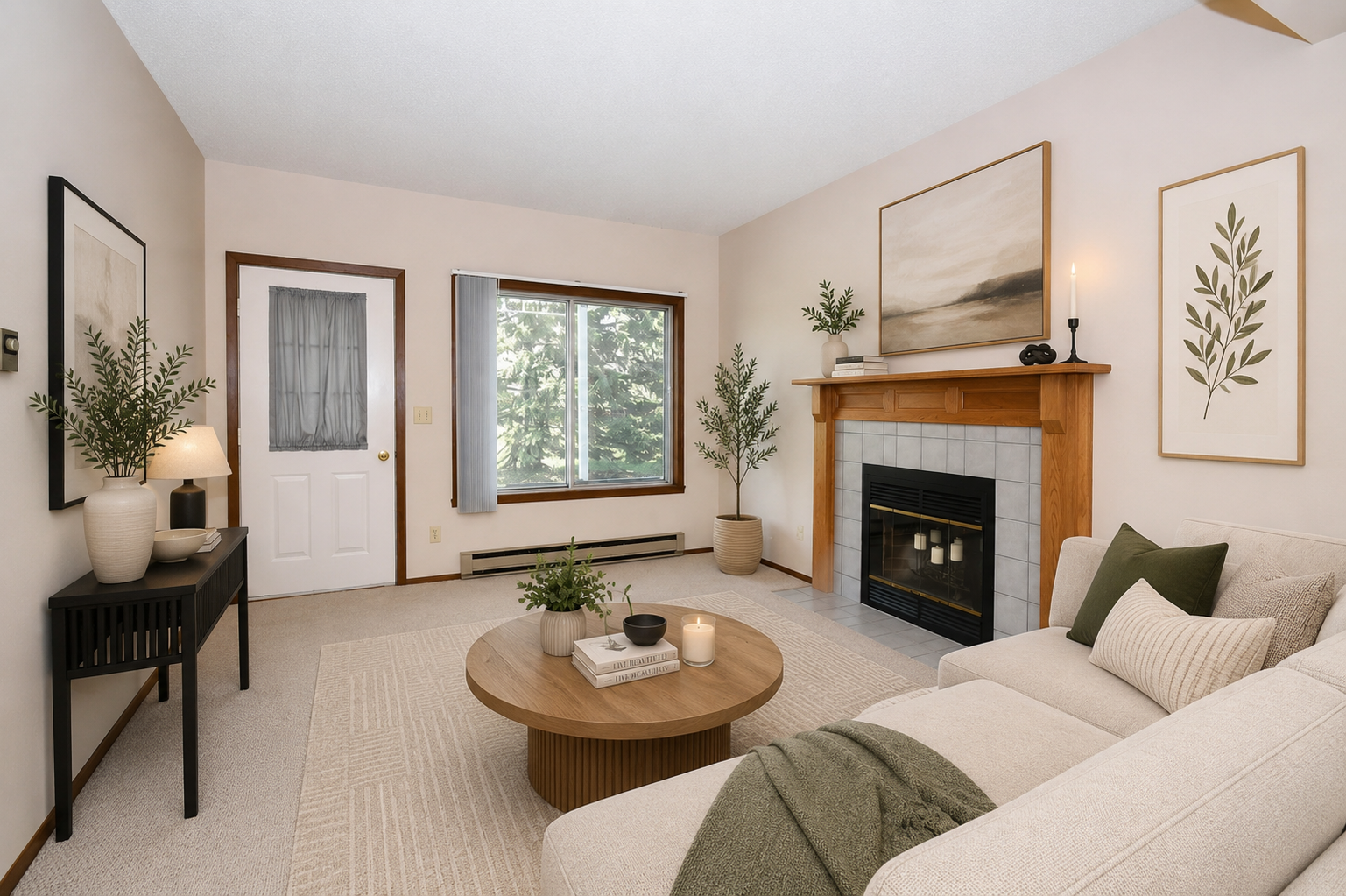 living room photo virtually staged