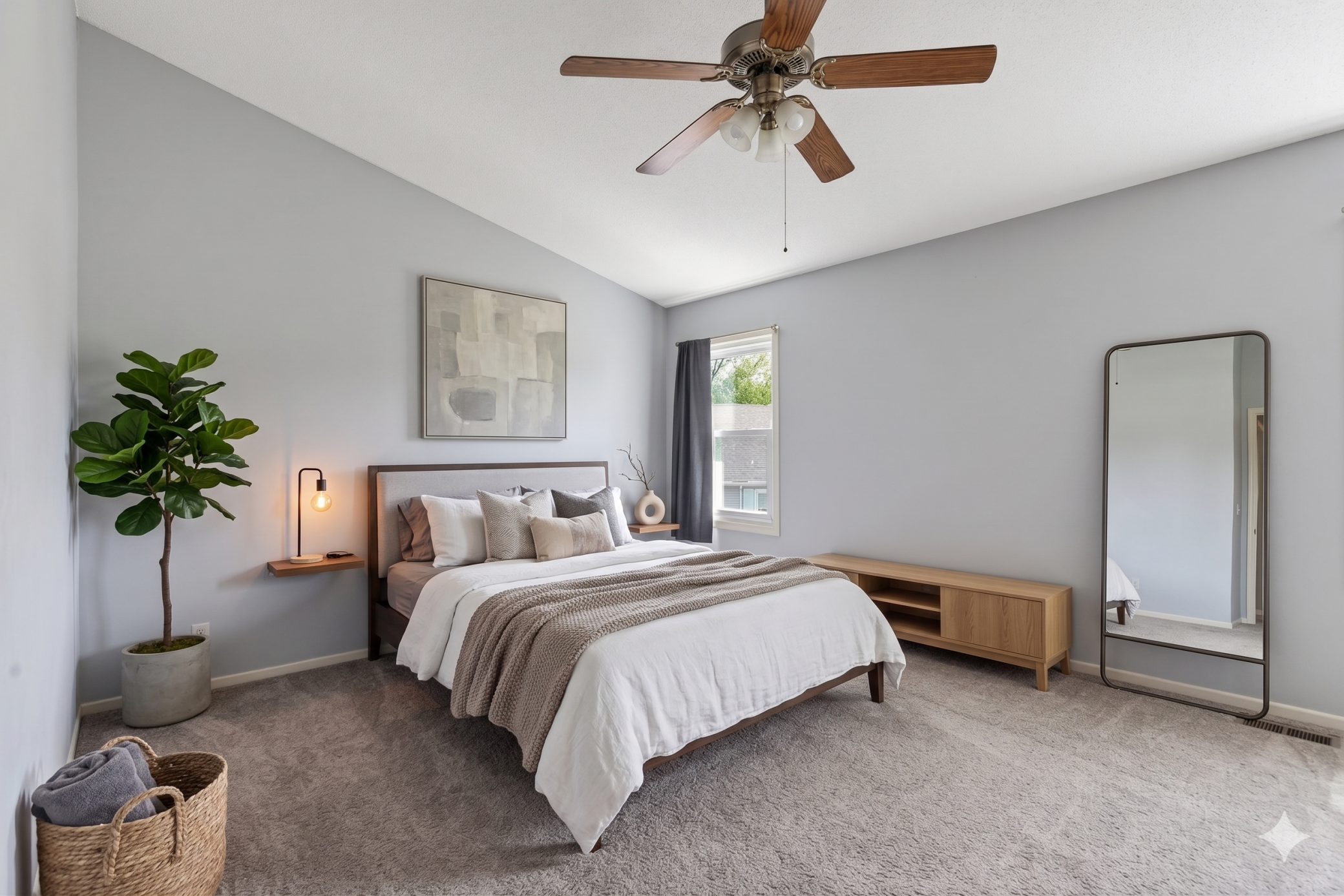 Upper level bedroom 2 (virtually staged)
