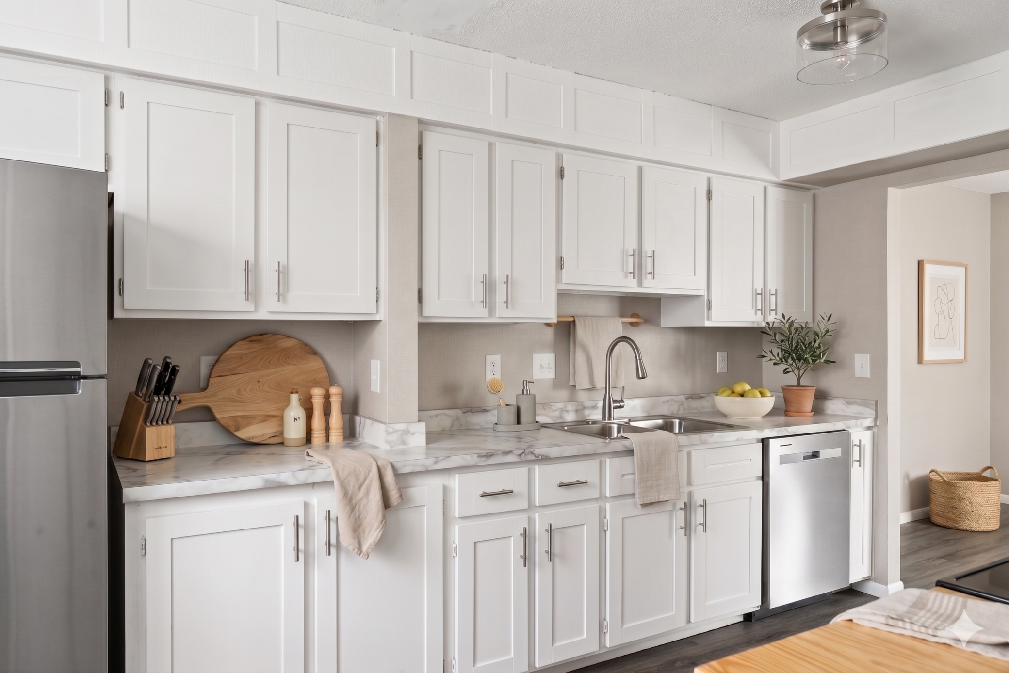 Main level: kitchen (virtually staged)