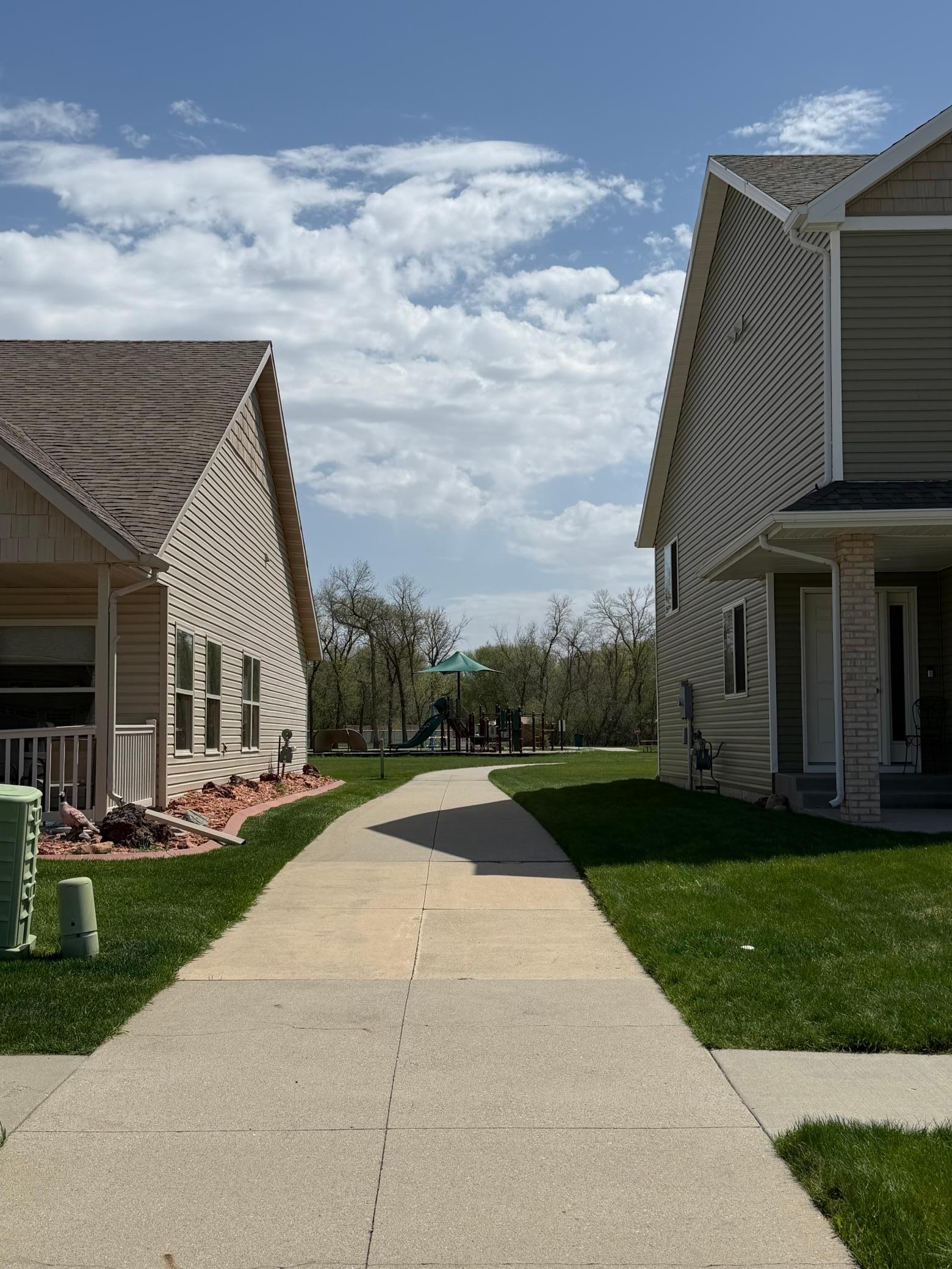 Close to walking path entrance