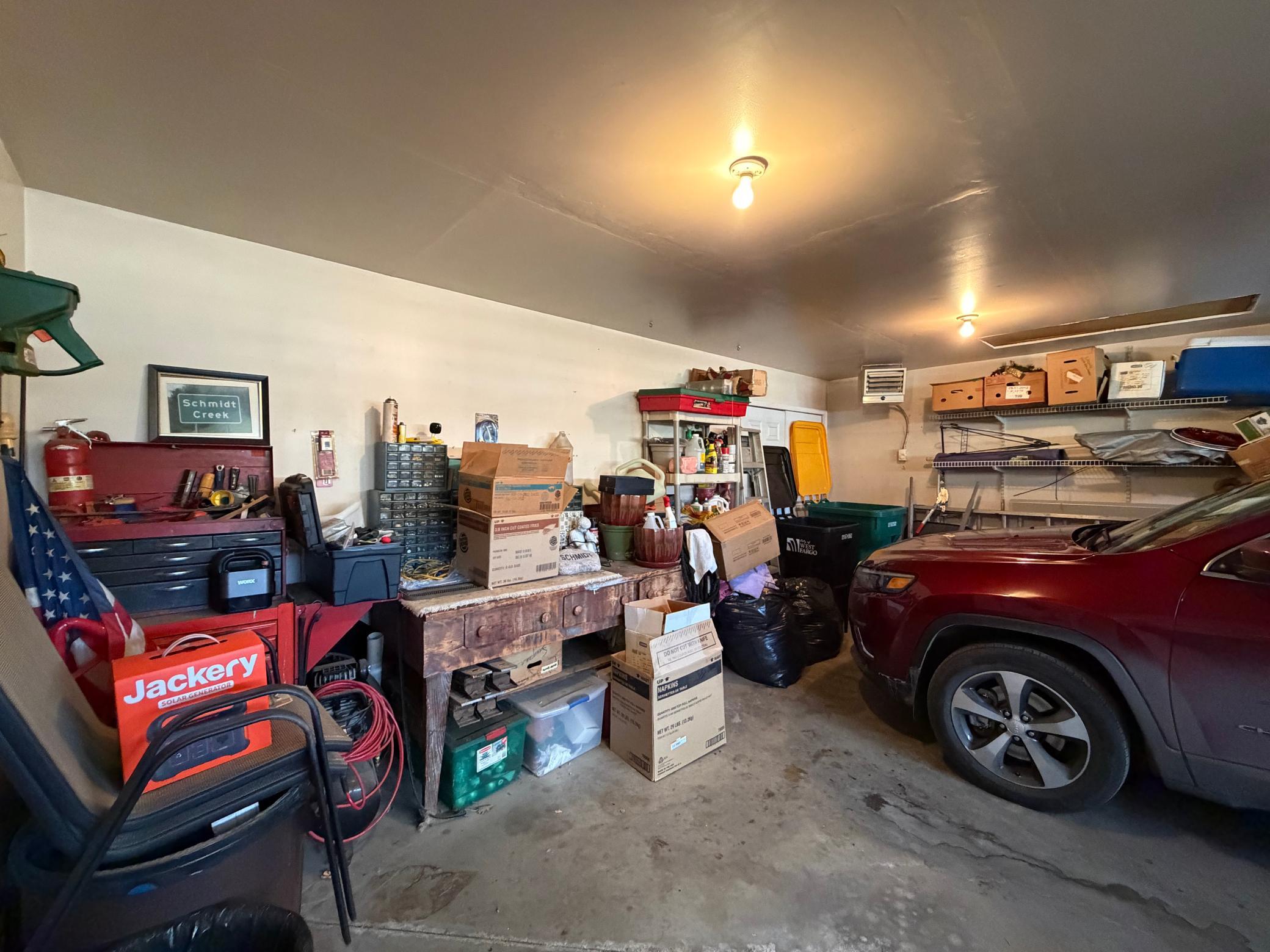 Electric heater in garage