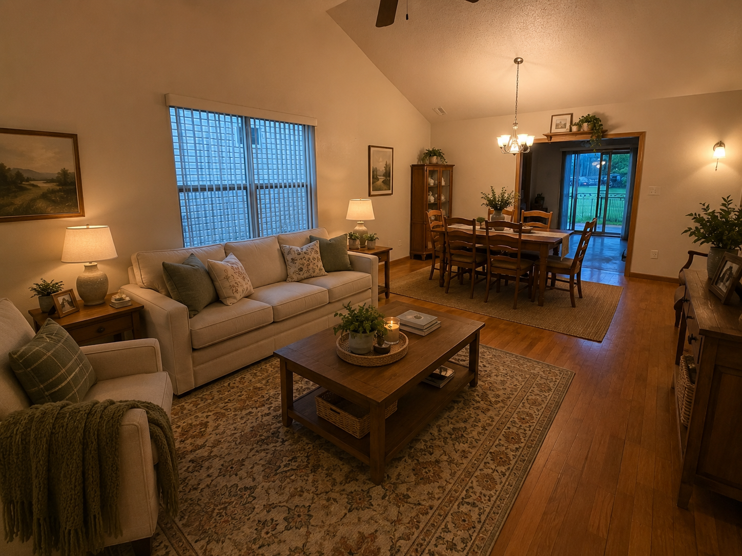AI generated picture of the living room. NOT a picture of the real home.