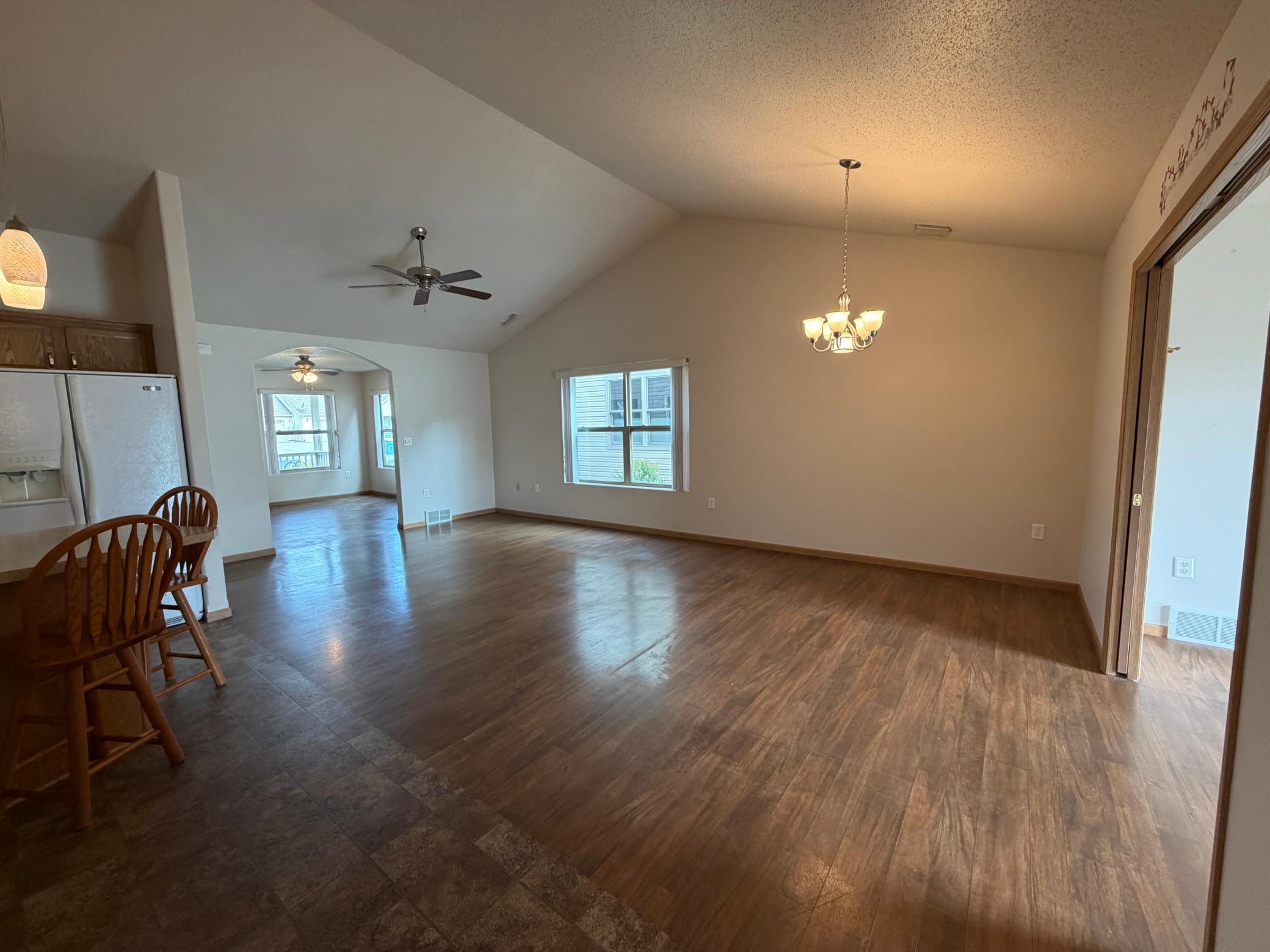 heated floors in living room, dining, 2nd bedroom