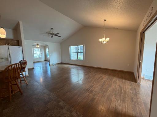 heated floors in living room, dining, 2nd bedroom