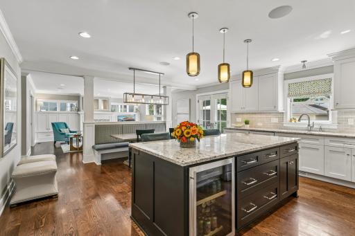 So many are seeking an open floor plan and this design is fabulous. You can be a part of all going on in this main level. Seller added many windows throughout home to maximize light throughout the home.