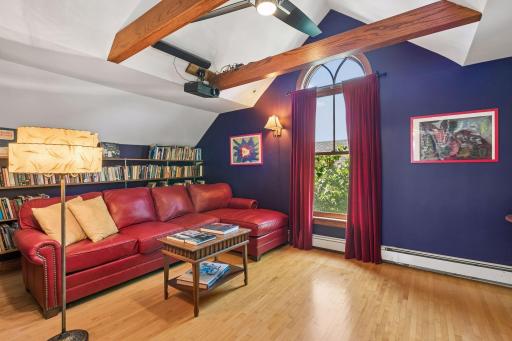 Primary bedroom was previously used as a 2nd family room with a TV projector.