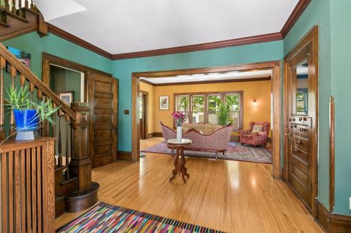 New, larger windows in living room provide so much natural light.