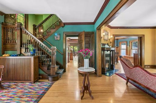 Wow! Large, elegant sun-filled, open inviting,entry space.