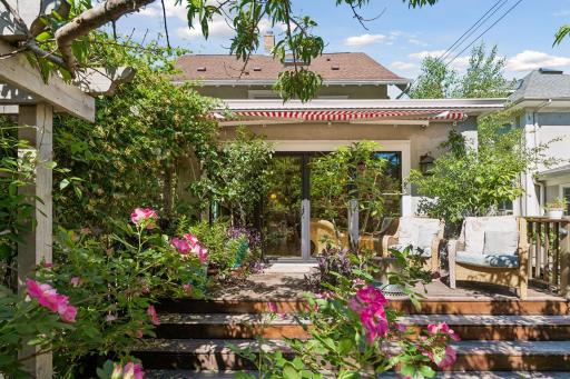 Large deck off the kitchen and family room. Amazing indoor outdoor connectibility!