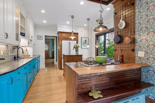 Large, open eat-in kitchen