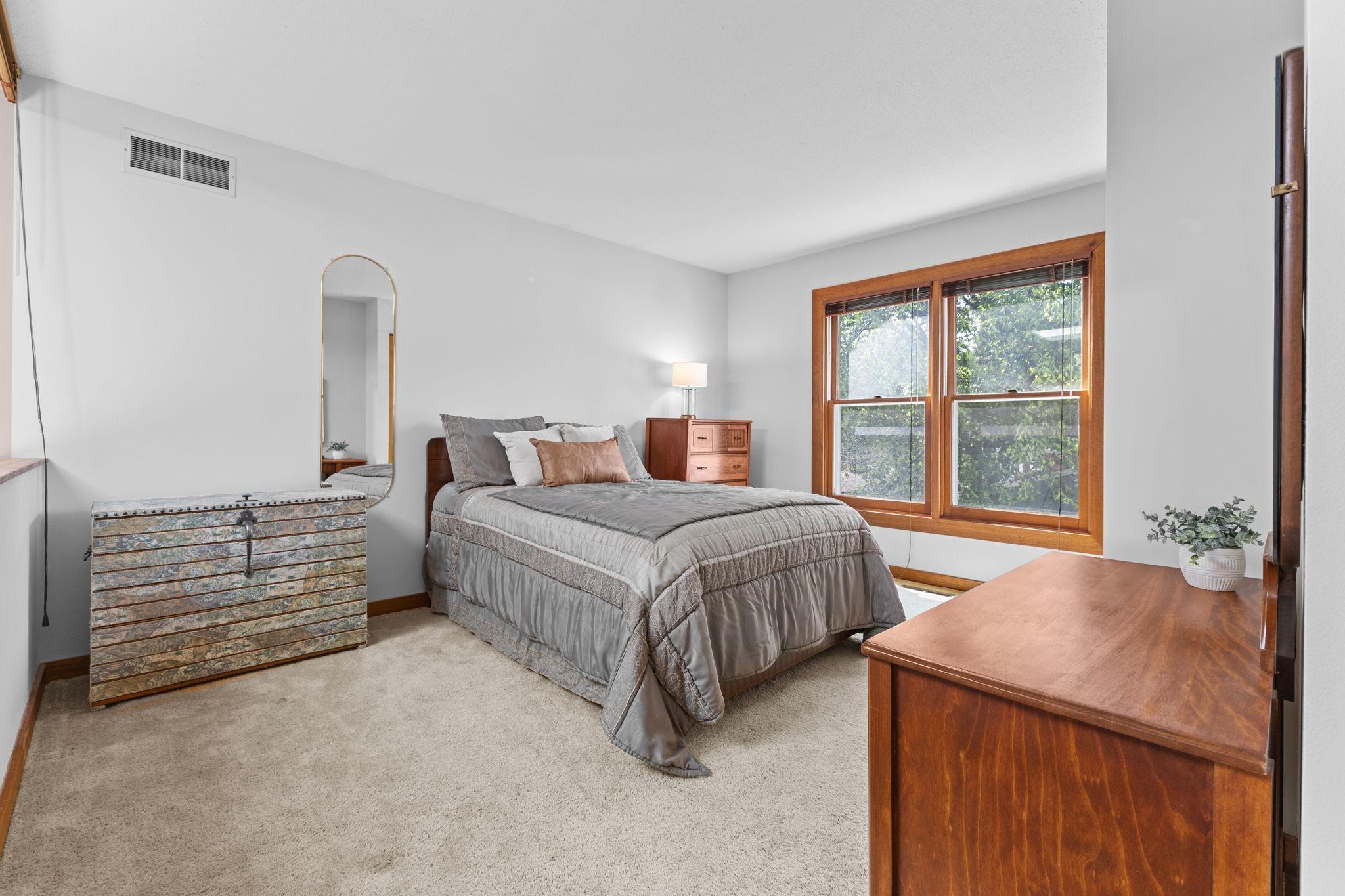 Virtually staged lofted 2nd Bedroom