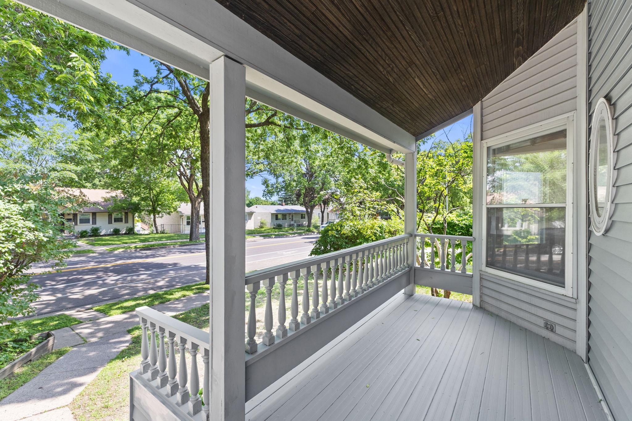 Freshly painted front porch!