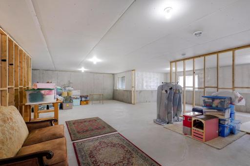 Lookout basement with lots of natural light is ready for your finishing, or provides PLENTY of storage space