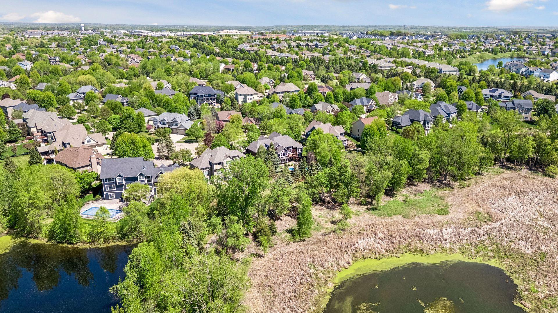 Another aerial view of the backyard.