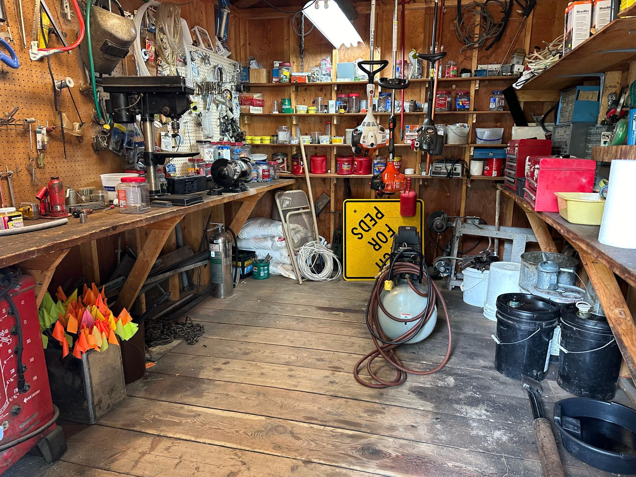 Shed full of useful tools for owners to use
