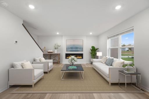 Kingston Family Room - Virtually staged.