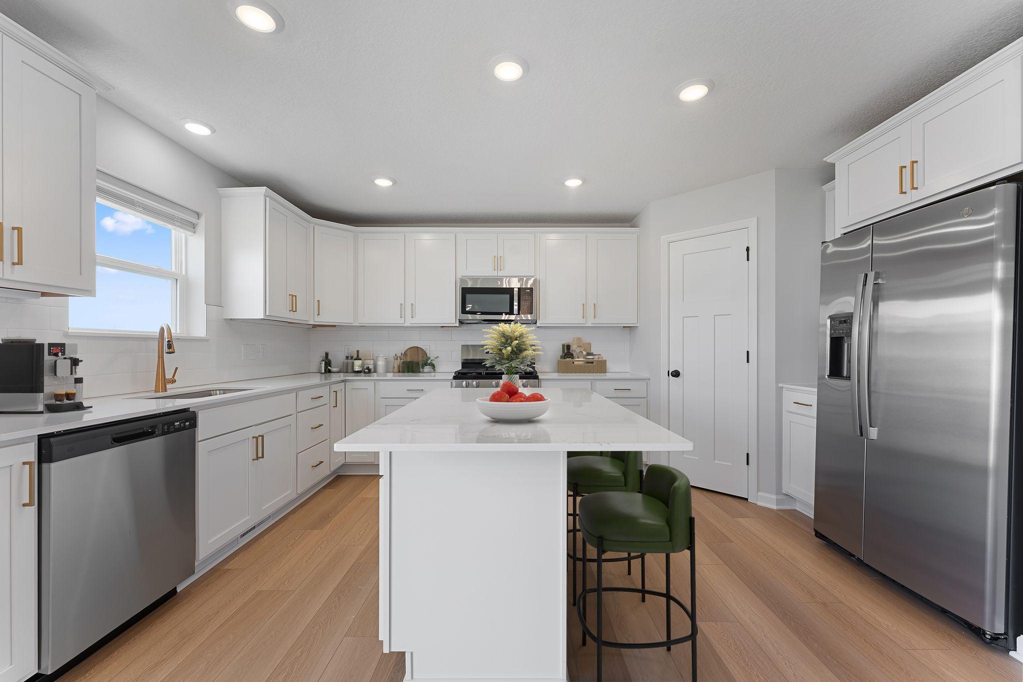 Kitchen - Virtually staged.