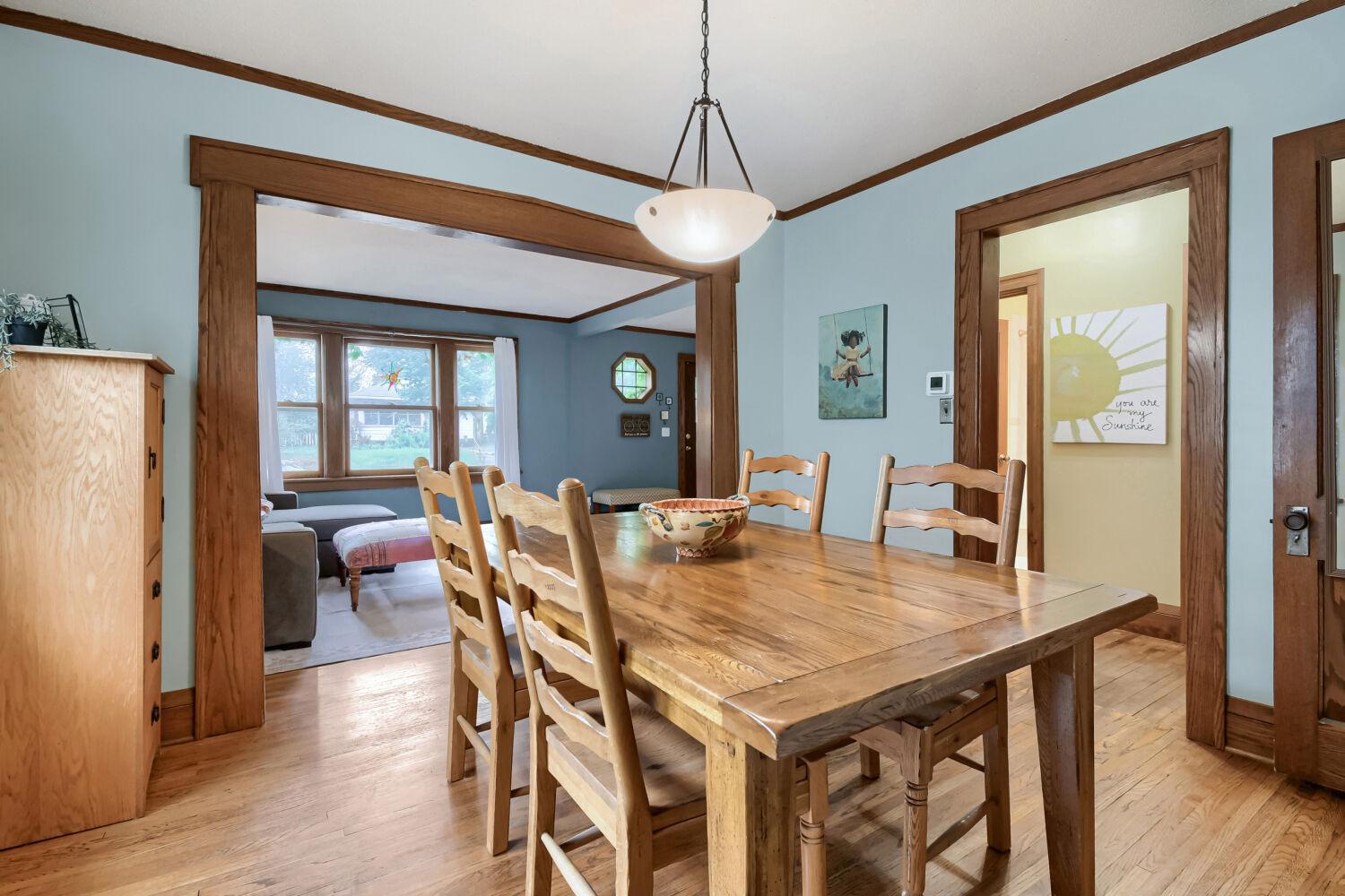 Dining room open to the living room. Perfect for entertaining.