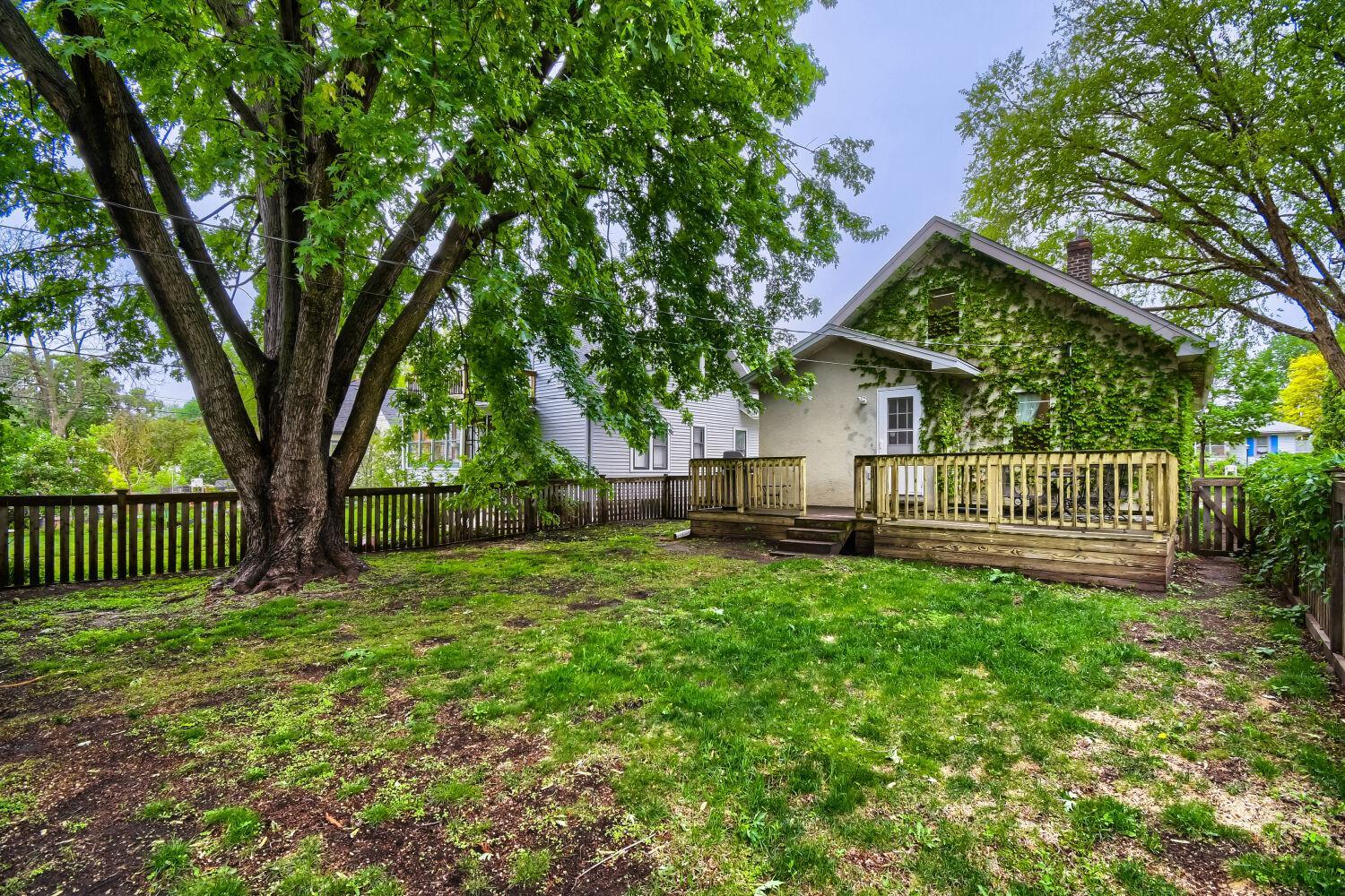 Fully fenced back yard