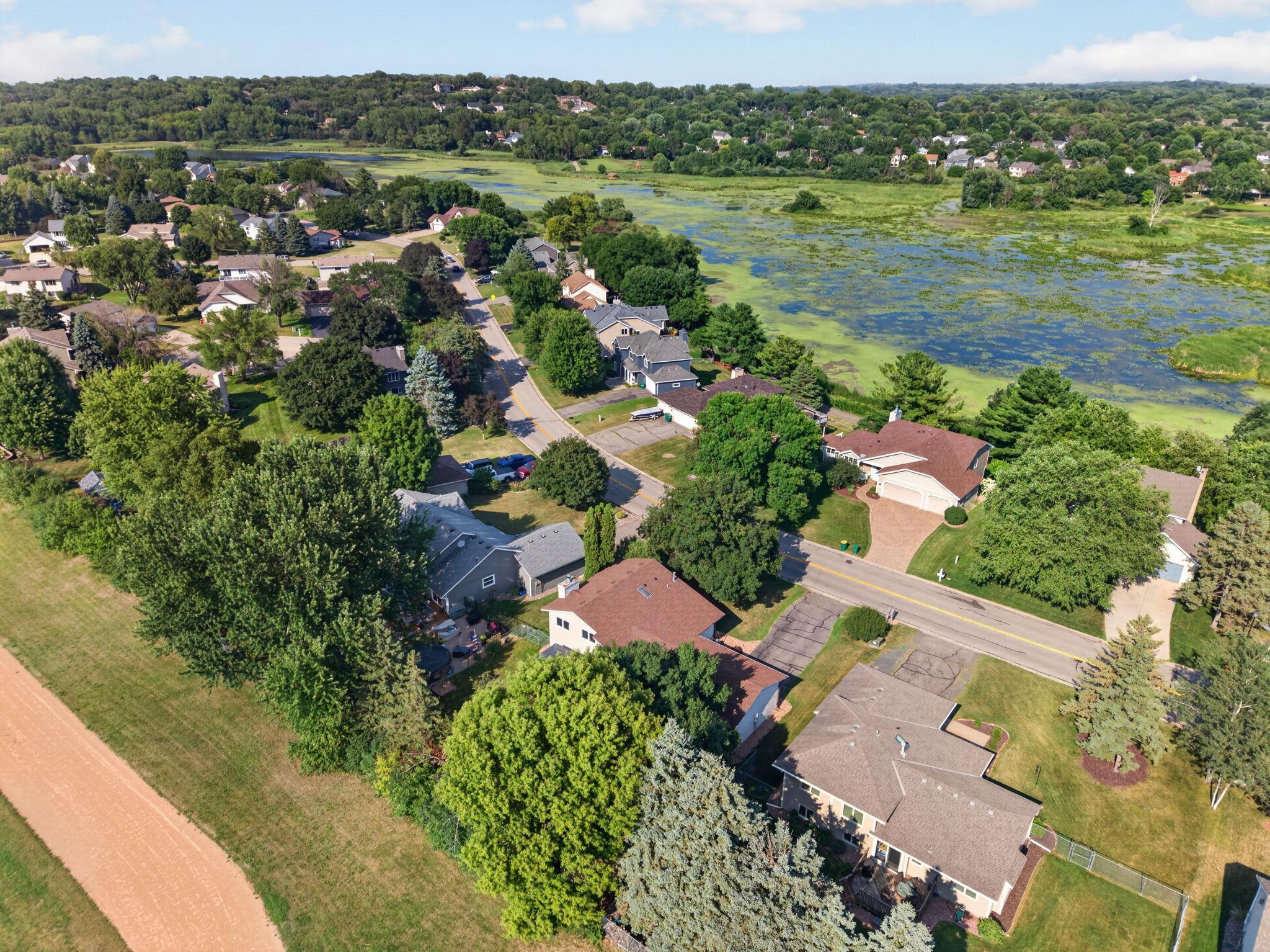 Aerial View - Sunset Pond