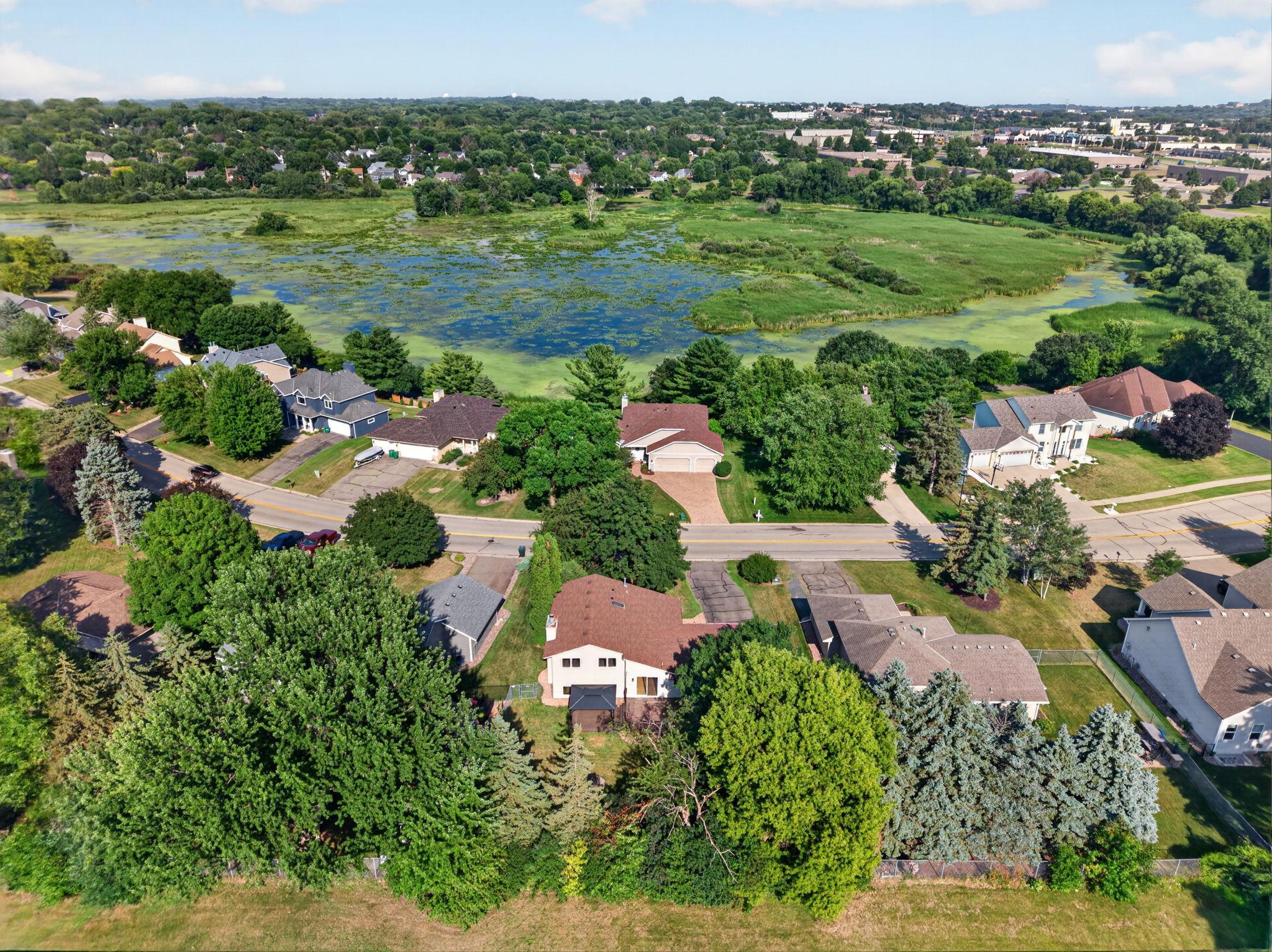 Aerial View - Sunset Pond