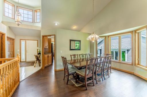 Dining room with enough room for expanded table and more.