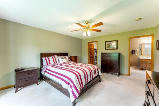 Primary bedroom with walk in closet and private bath.
