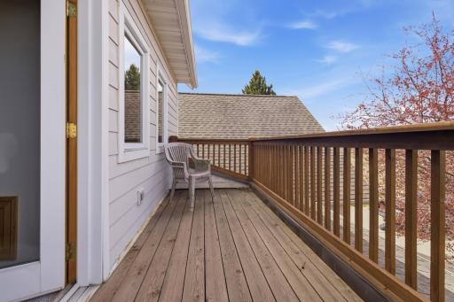 West facing deck off of upper level balcony room