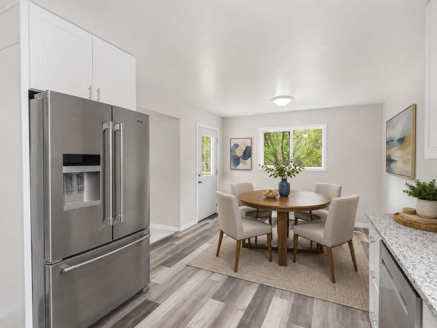 Dining Room - Select photos have been digitally enhanced and virtually staged. Items shown are for illustrative purposes only and are not included with the property.