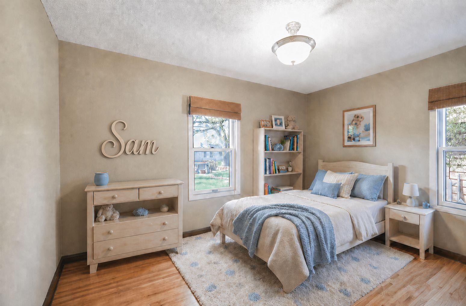 2nd bedroom is virtually staged.