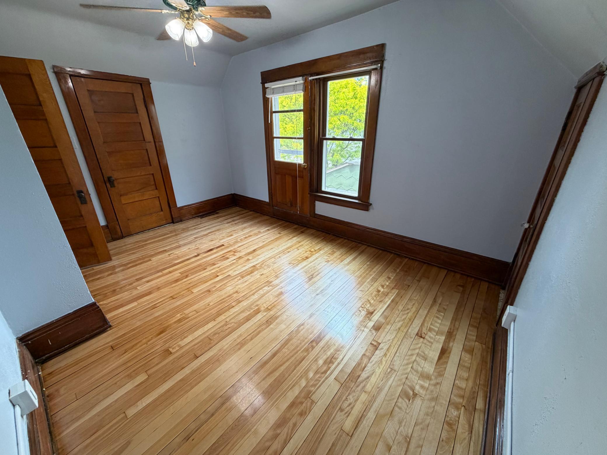 Both upstairs bedrooms have two closets!