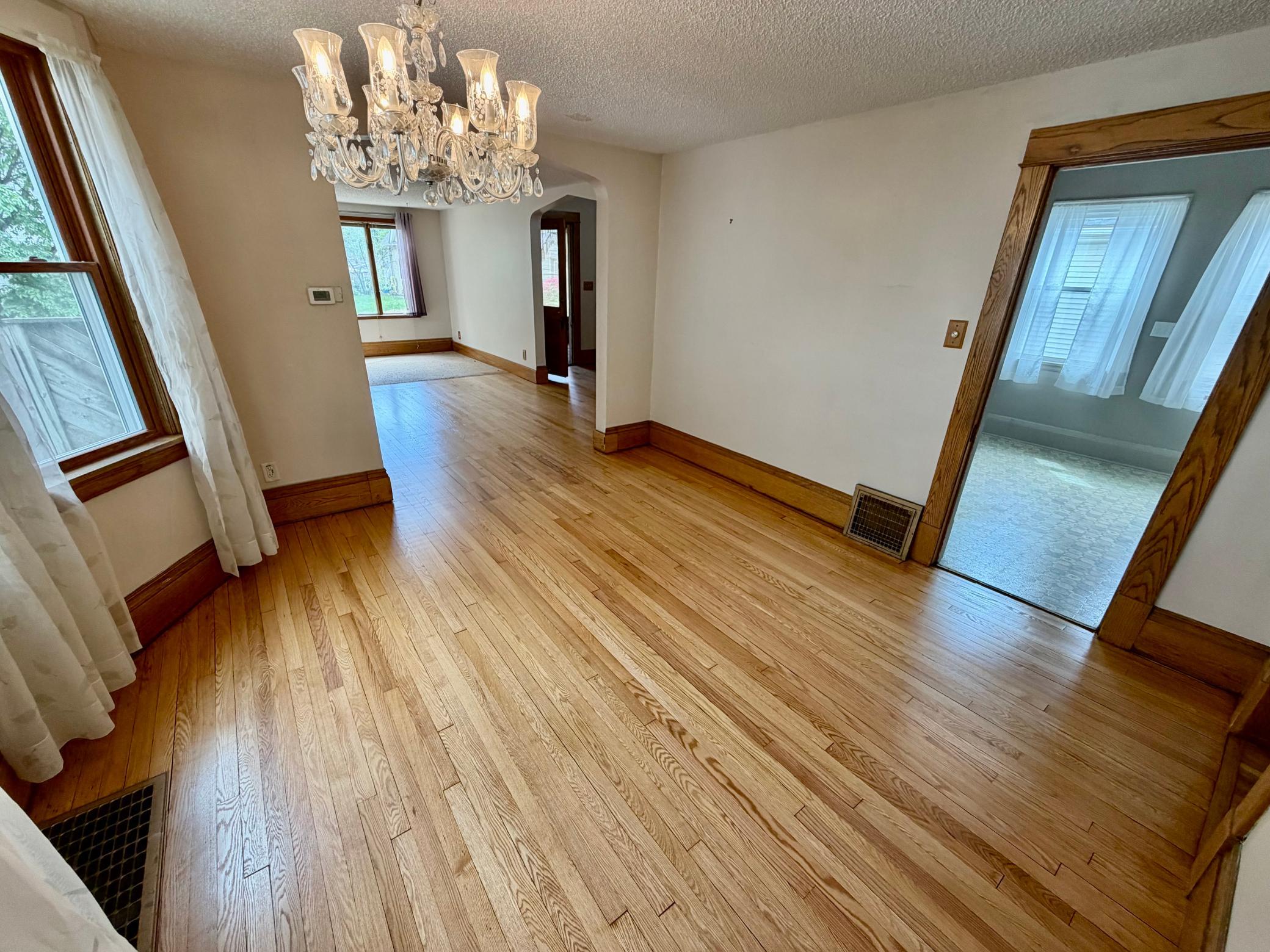 Another view of the dining room, looking toward kitchen and living room/foyer.