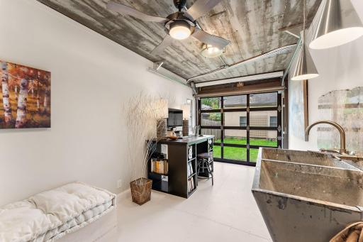Unique studio space converted from former tuck under garage. One of my favorite spots (of many) in this well maintained and updated home.