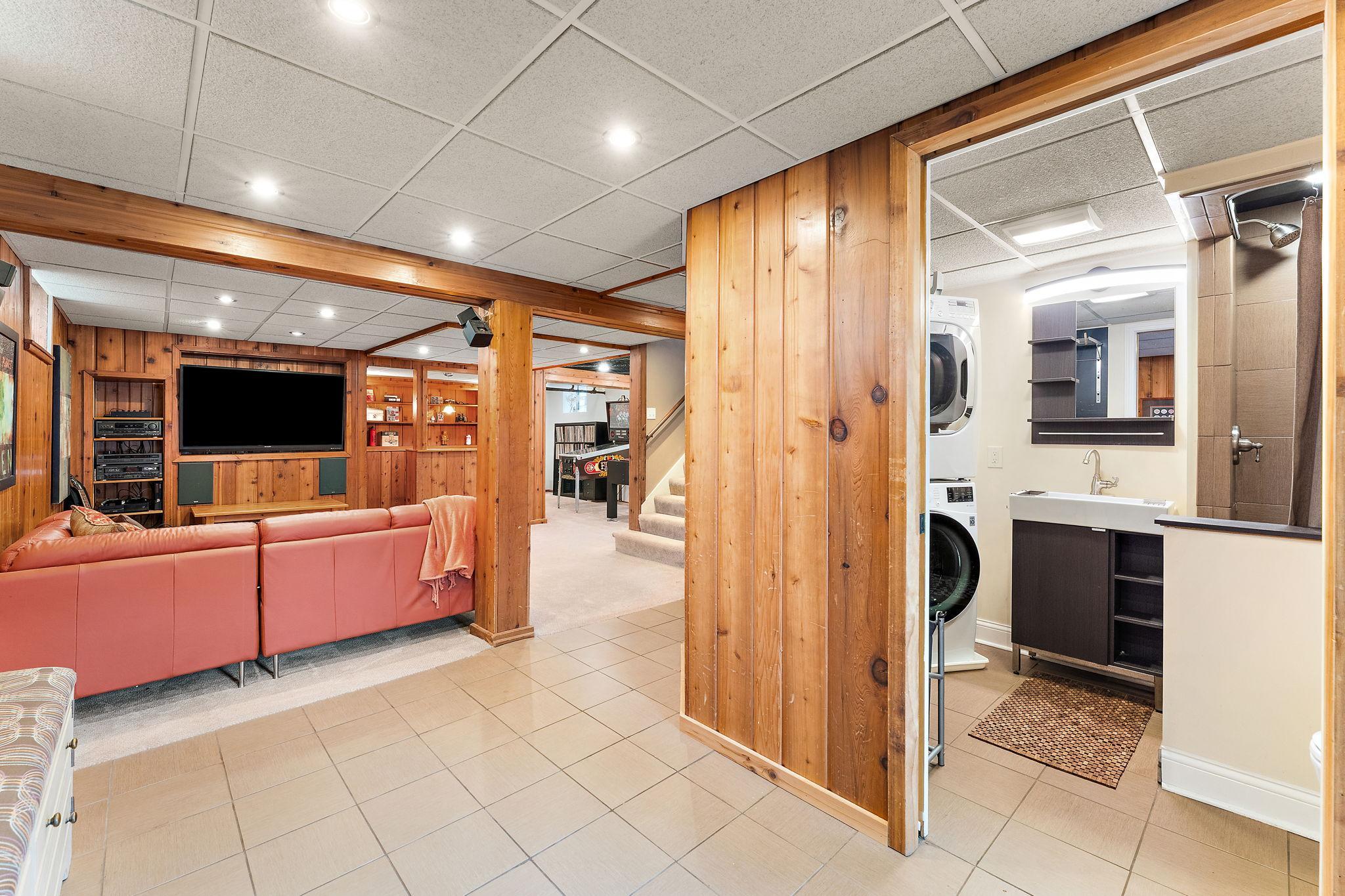 Lower Level Laundry Room and 3/4 bath