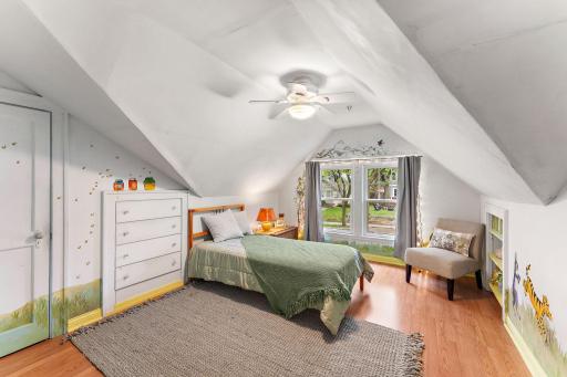Upper level bedroom. The "Winnie-the-Pooh" room