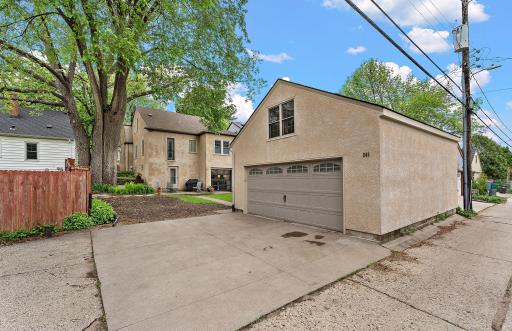 Newly added 2 car garage with loft space above