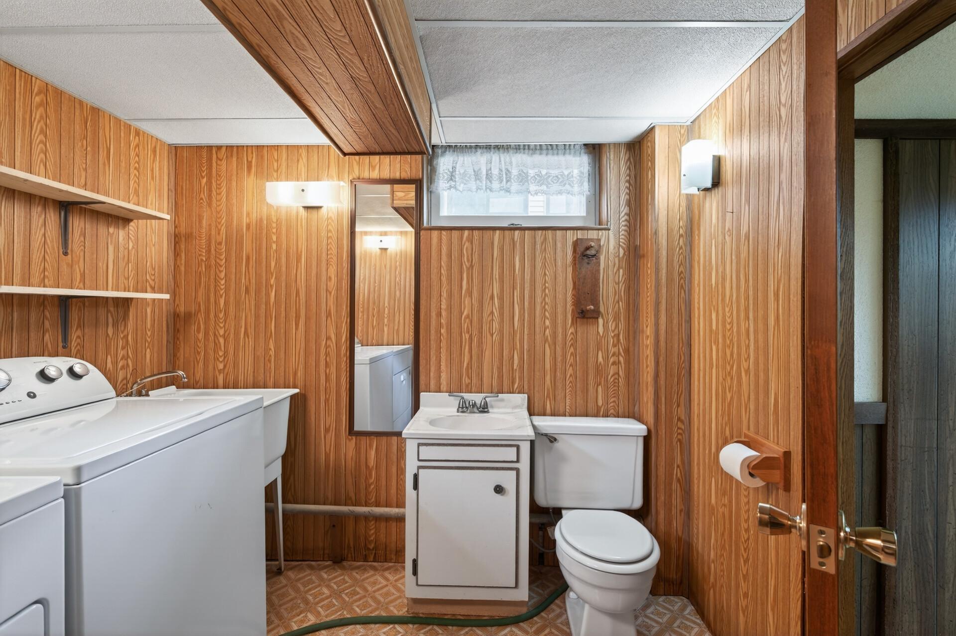 Convenient 1/2 bath in the basement.