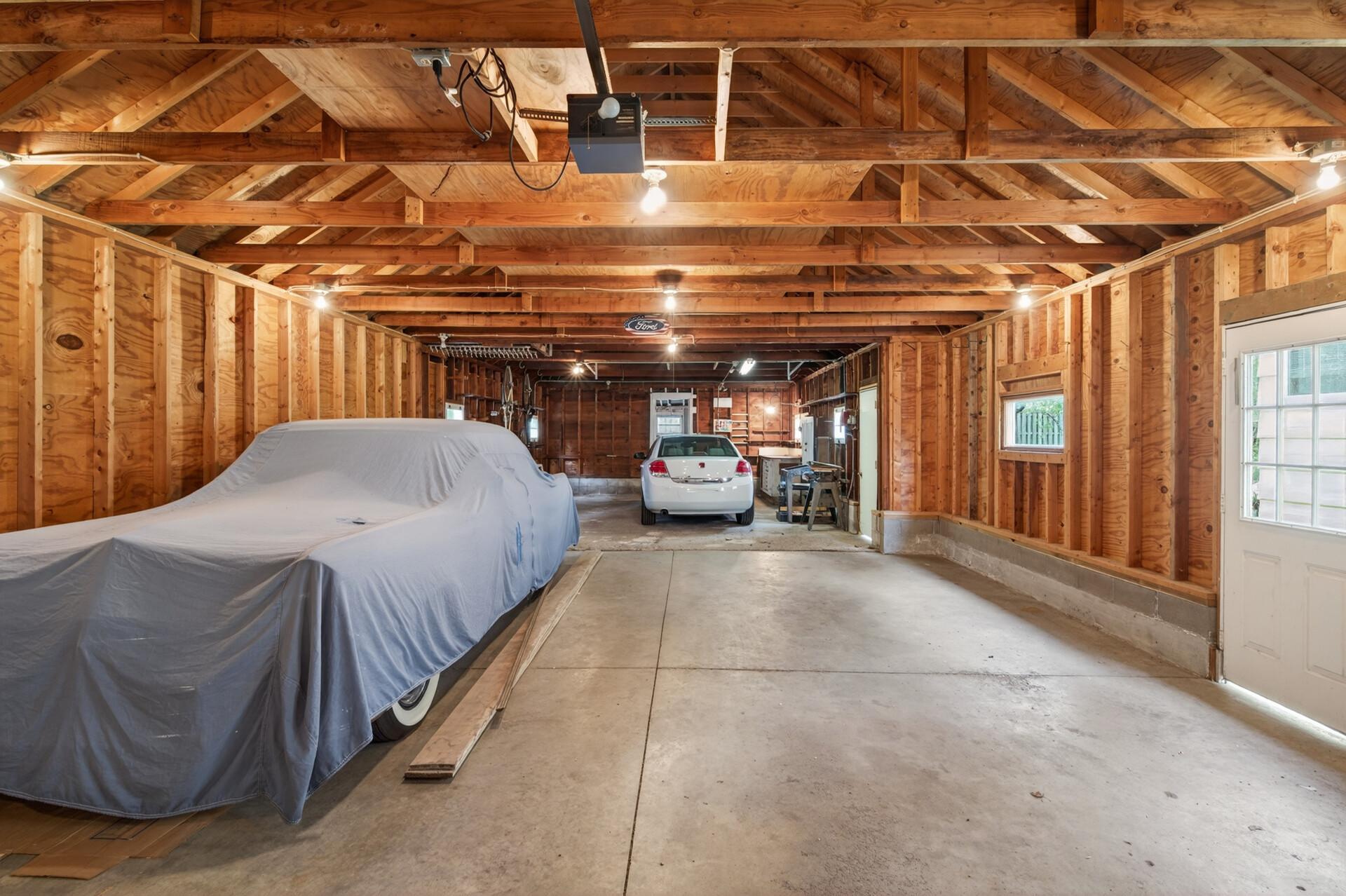 Look at all the space this garage has to offer! You can put your collector cars, snowmobiles, boat, side by side or? Rare find for an Anoka home!