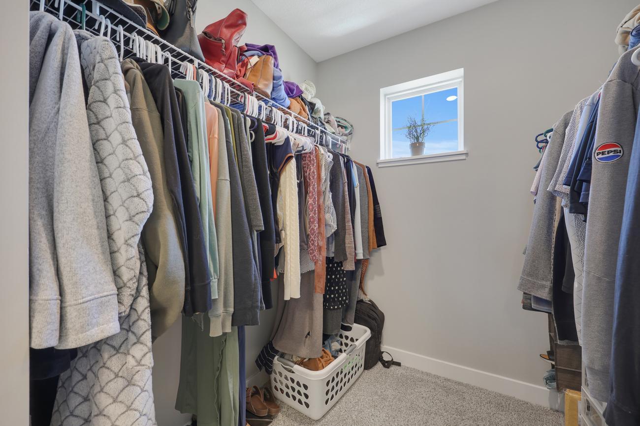 Walk-in closet has its own window!