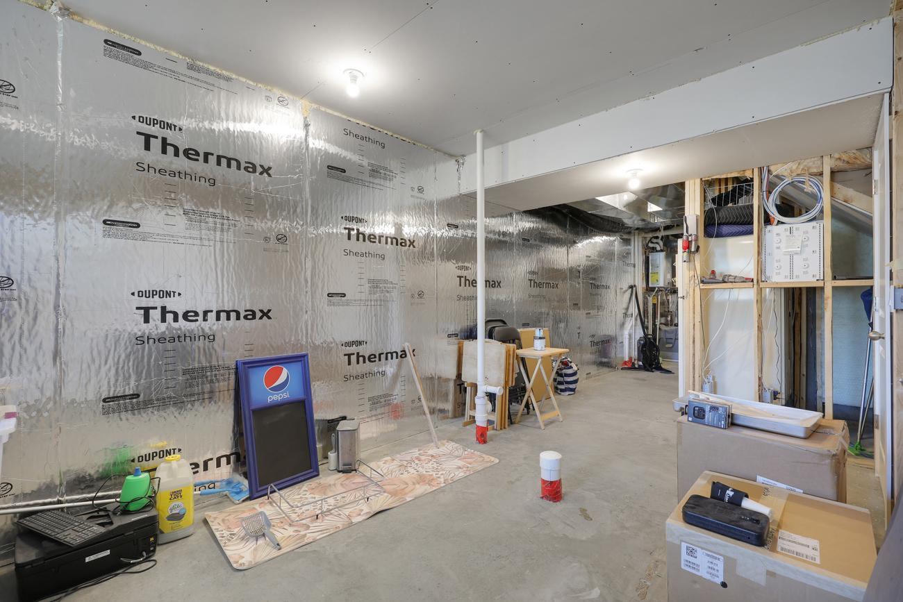 Unfinished portions downstairs - roughed in for bath #4